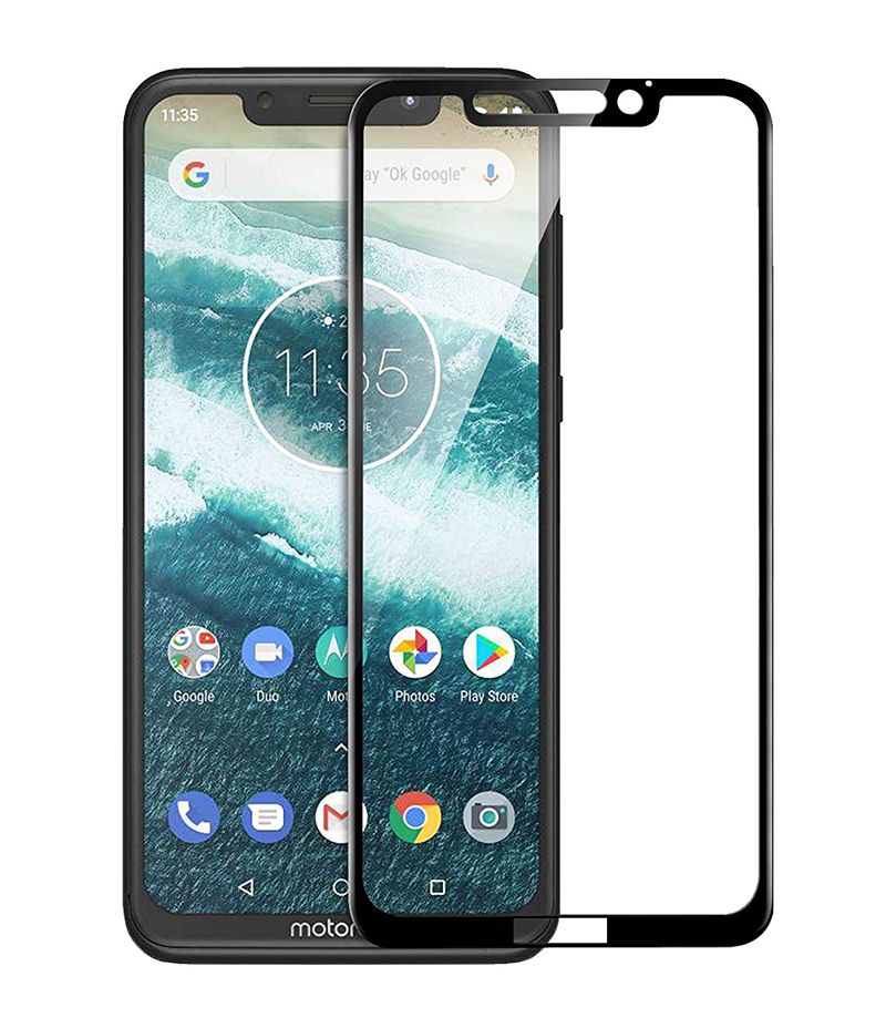 Защитное стекло Full screen PowerPlant для Motorola One Power, Black Защитное стекло Full screen PowerPlant для Motorola One Power, Black