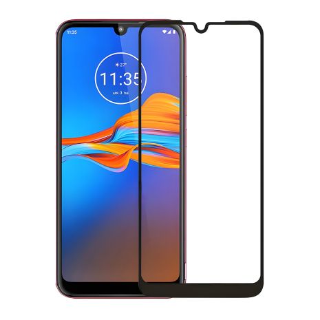 Полный экран защиты PowerPlant для Motorola Moto E7 Plus, черный