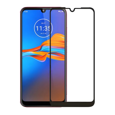 Полный экран защиты PowerPlant для Motorola Moto E7 Plus, черный