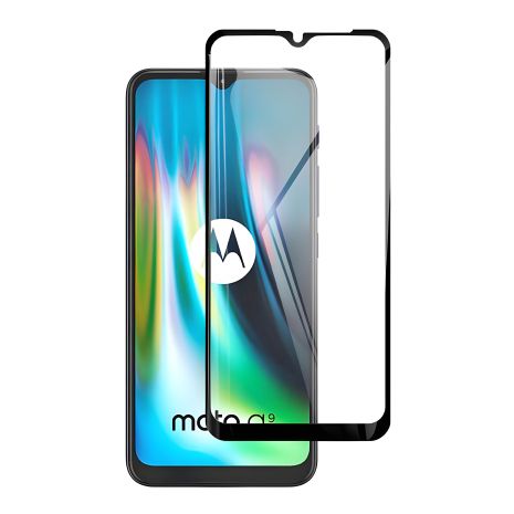 Полное защитное стекло PowerPlant для Motorola Moto G9, Черное