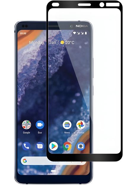 PowerPlant Full screen стекло для Nokia 9 PureView, Black