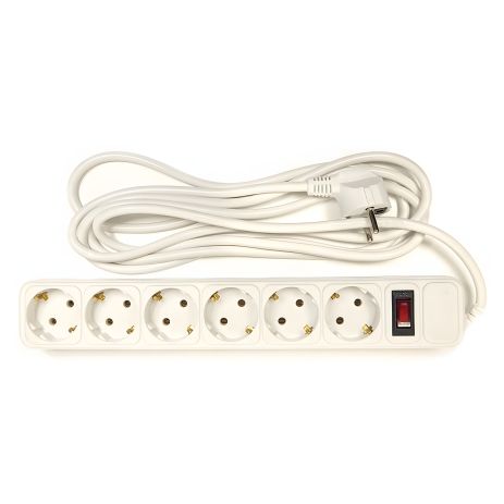 PowerPlant Сетевой фильтр 3 м, 6 розеток, евростандарт (JY-1057/3) PowerPlant Сетевой фильтр 3 м, 6 розеток, евростандарт (JY-1057/3)