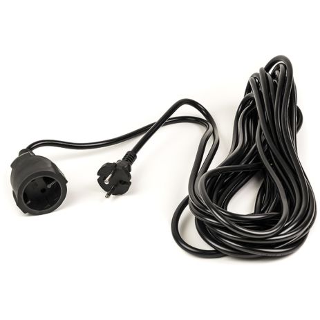 Подовжувач PowerPlant 10 м, 2x1.0мм2, 8А (JY-3021/10) Black