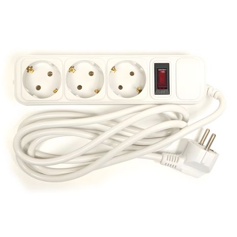 PowerPlant мережевий фільтр, євростандарт 1.8 м, 3 розетки (JY-1054/1.8)