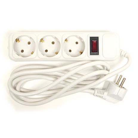 Сетевой фильтр PowerPlant 1.8 м с 3 розетками, евростандарт (JY-1054/1.8)