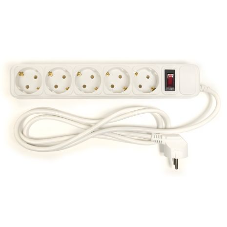 PowerPlant мережевий фільтр, євростандарт 1.8 м, 5 розеток (JY-1056/1.8)