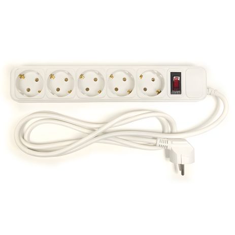 PowerPlant мережевий фільтр, євростандарт 1.8 м, 5 розеток (JY-1056/1.8)