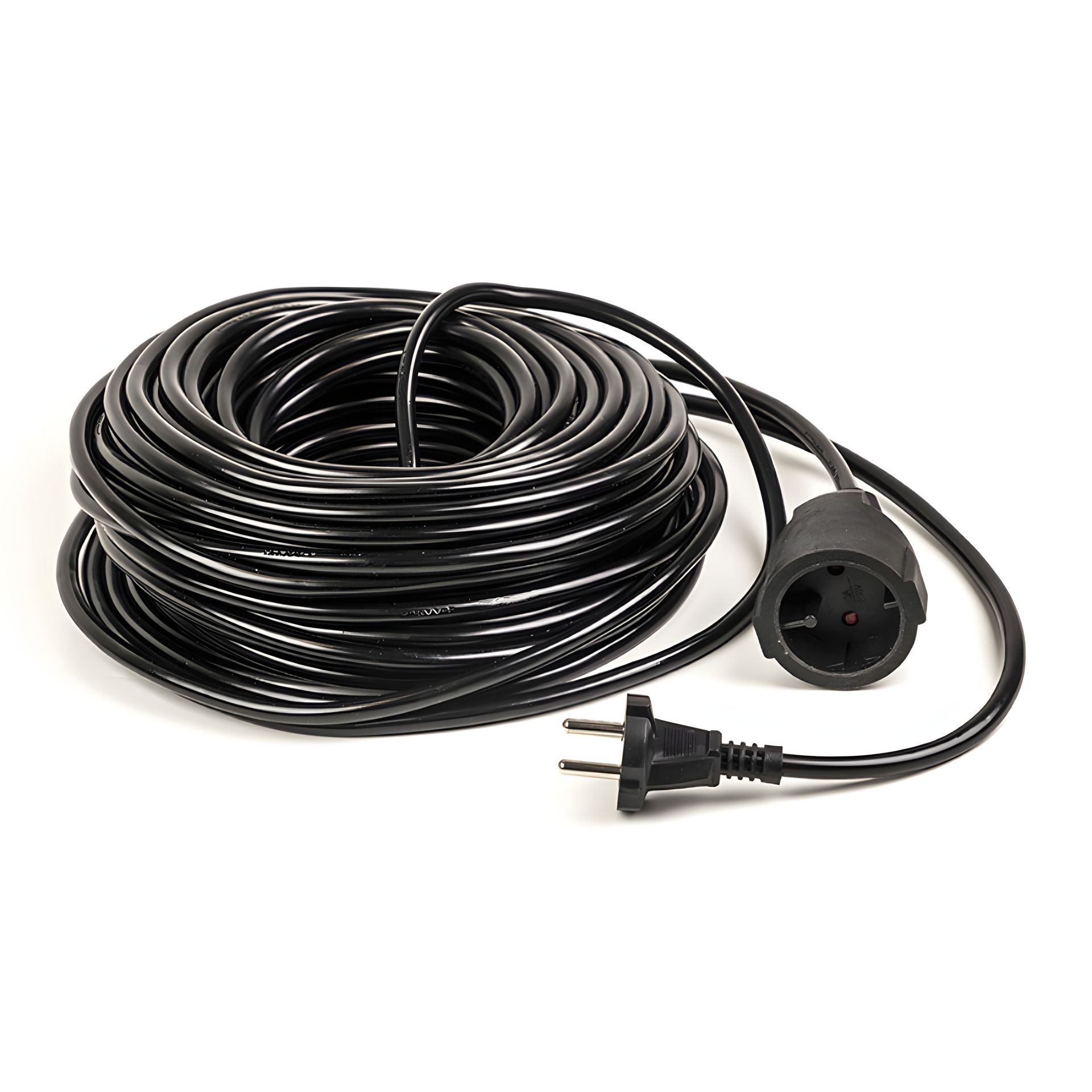 Подовжувач PowerPlant 30 м, 2x1.0мм2, 8А (JY-3021/30) Black Подовжувач PowerPlant 30 м, 2x1.0мм2, 8А (JY-3021/30) Black