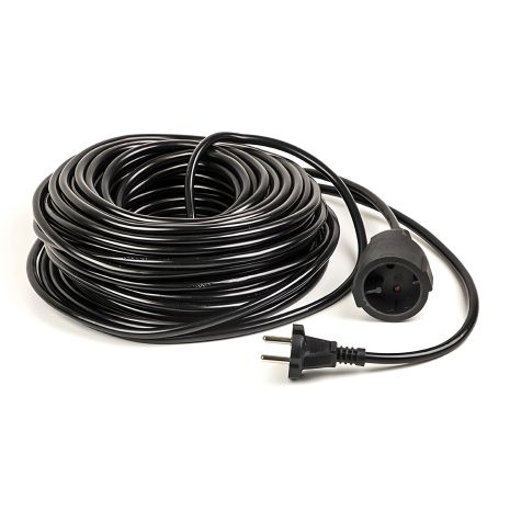 Подовжувач PowerPlant 30 м, 2x1.0мм2, 8А (JY-3021/30) Black Подовжувач PowerPlant 30 м, 2x1.0мм2, 8А (JY-3021/30) Black