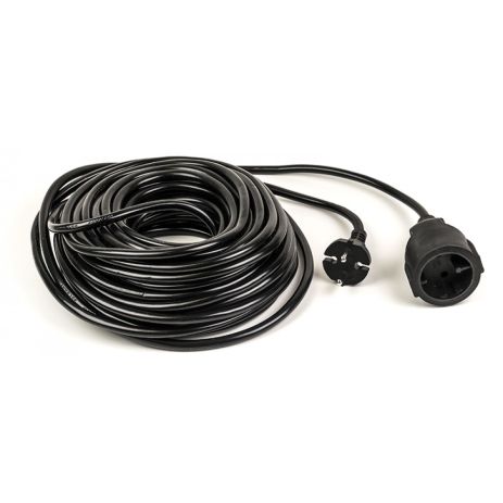 Подовжувач PowerPlant 20 м, 2x1.5мм2, 10А (JY-3021/20) Black