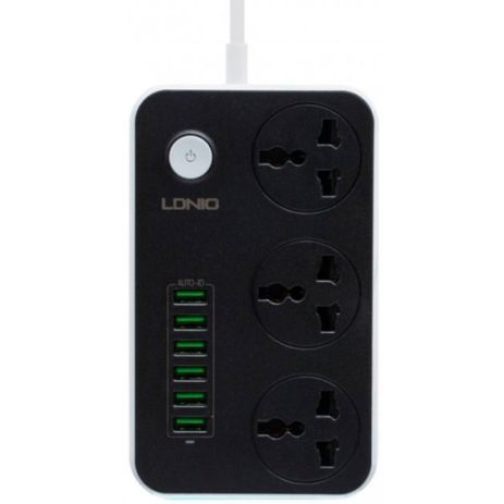 Сетевой Удлинитель LDNIO SC3604 |2500W, 10A, 1.6m, 6usb, 3.4A| black