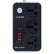 Сетевой Удлинитель LDNIO SC3412 3 ports, 2m, PD, 3USB QC 3.0 38W Black