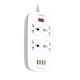 Сетевой Удлинитель LDNIO SC4407 |2500W, 2m EU Plug, 4 USB, 4 Sockets. QC3.0, 3.1A|/8W| white Сетевой Удлинитель LDNIO SC4407 |2500W, 2m EU Plug, 4 USB, 4 Sockets. QC3.0, 3.1A|/8W| white