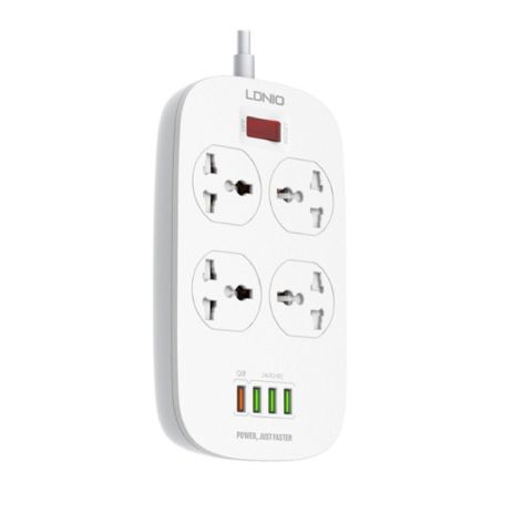 Подовжувач мережевий LDNIO SC4407 QC3.0 4USB Білий