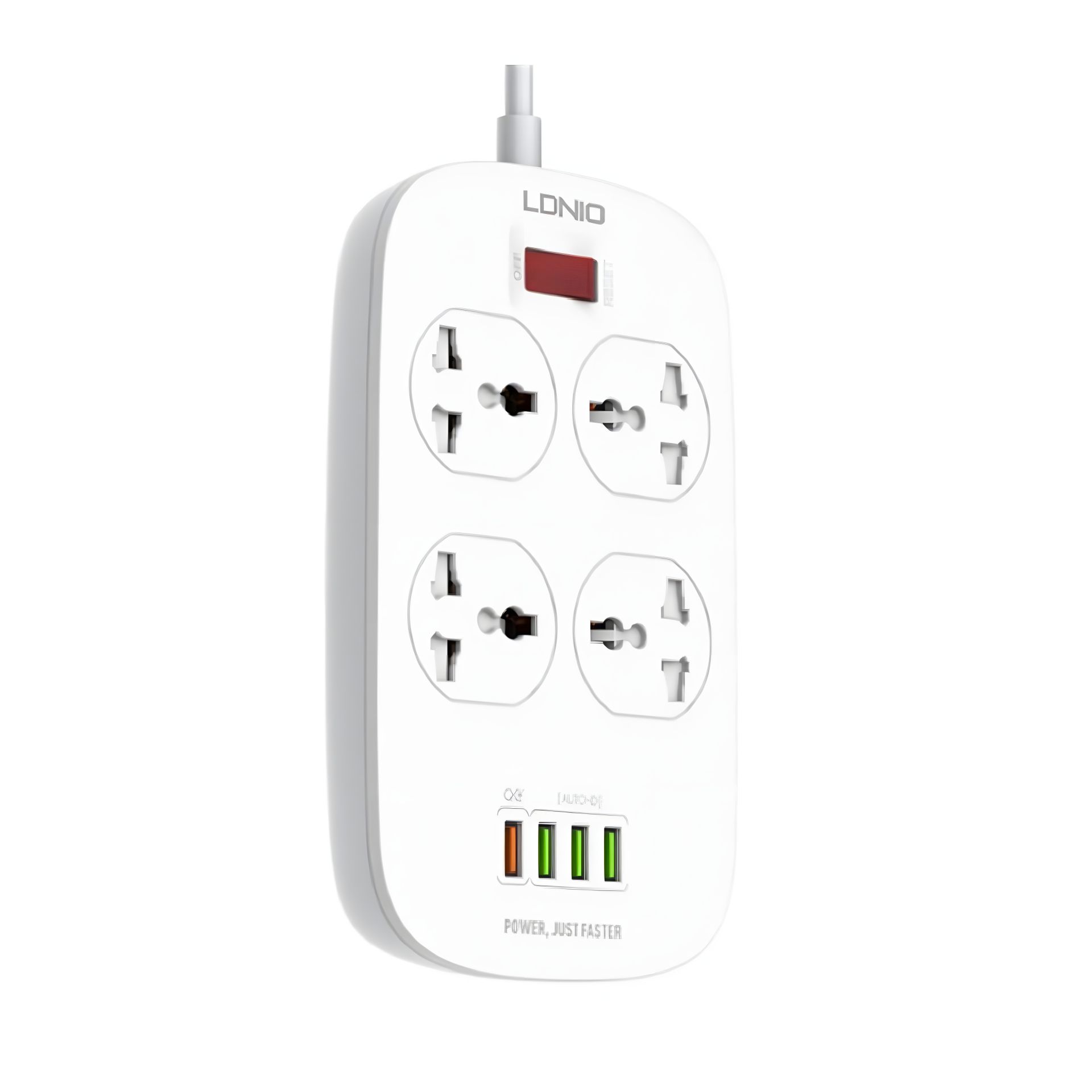 LDNIO SC4407 Удлинитель сетевой |2500W, 2m EU Plug, 4 USB, 4 розетки. QC3.0, 3.1A|/8W| белый LDNIO SC4407 Удлинитель сетевой |2500W, 2m EU Plug, 4 USB, 4 розетки. QC3.0, 3.1A|/8W| белый