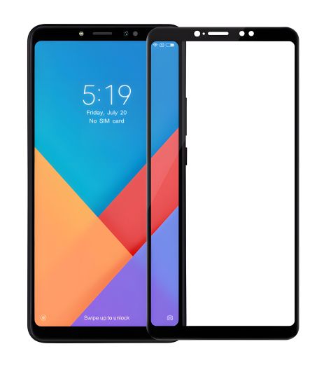Защитное стекло Full screen PowerPlant для Xiaomi Mi Max 3, Black