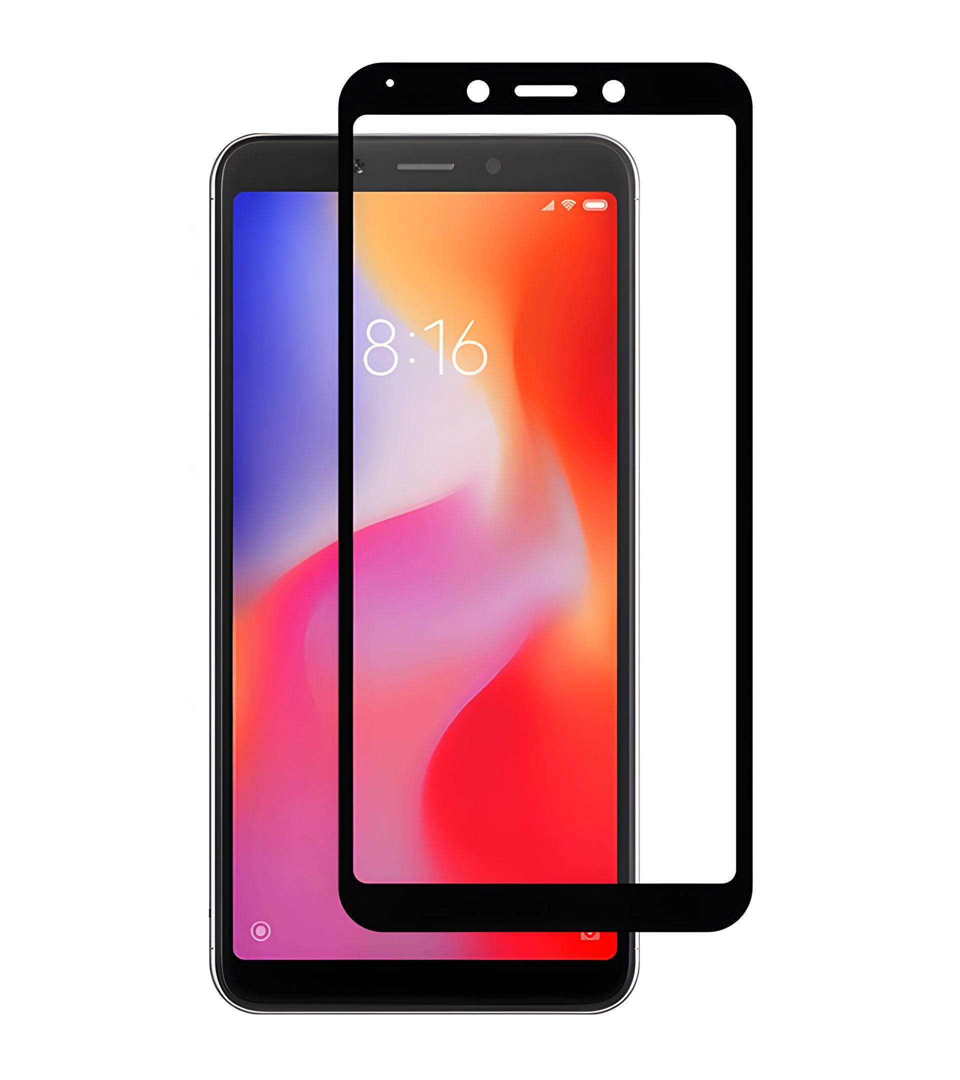 Захисне скло Full screen PowerPlant для Xiaomi Redmi 6, Black Захисне скло Full screen PowerPlant для Xiaomi Redmi 6, Black