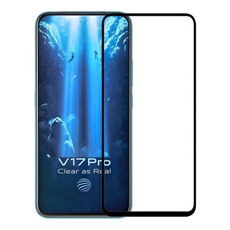 Черное защитное стекло PowerPlant Full screen для Vivo V17