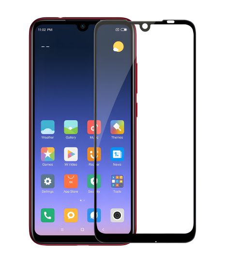Защитное стекло Full screen PowerPlant для Xiaomi Redmi Note 7 Pro, Black