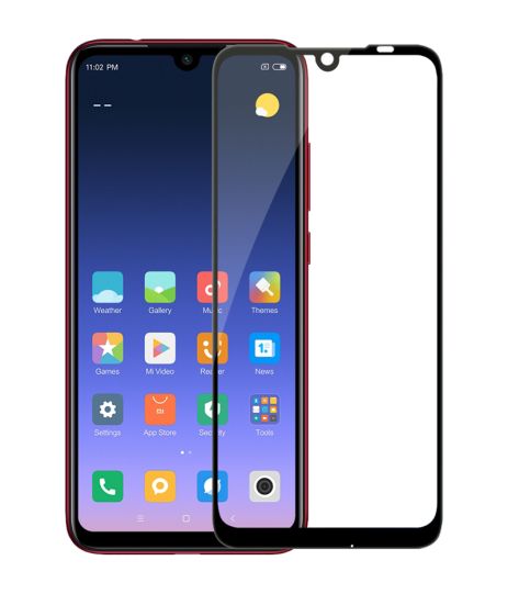 Захисне скло Full screen PowerPlant для Xiaomi Redmi Note 7 Pro, Black