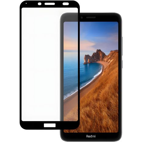 Полное экранное стекло защиты PowerPlant для Xiaomi Redmi 7A, черный