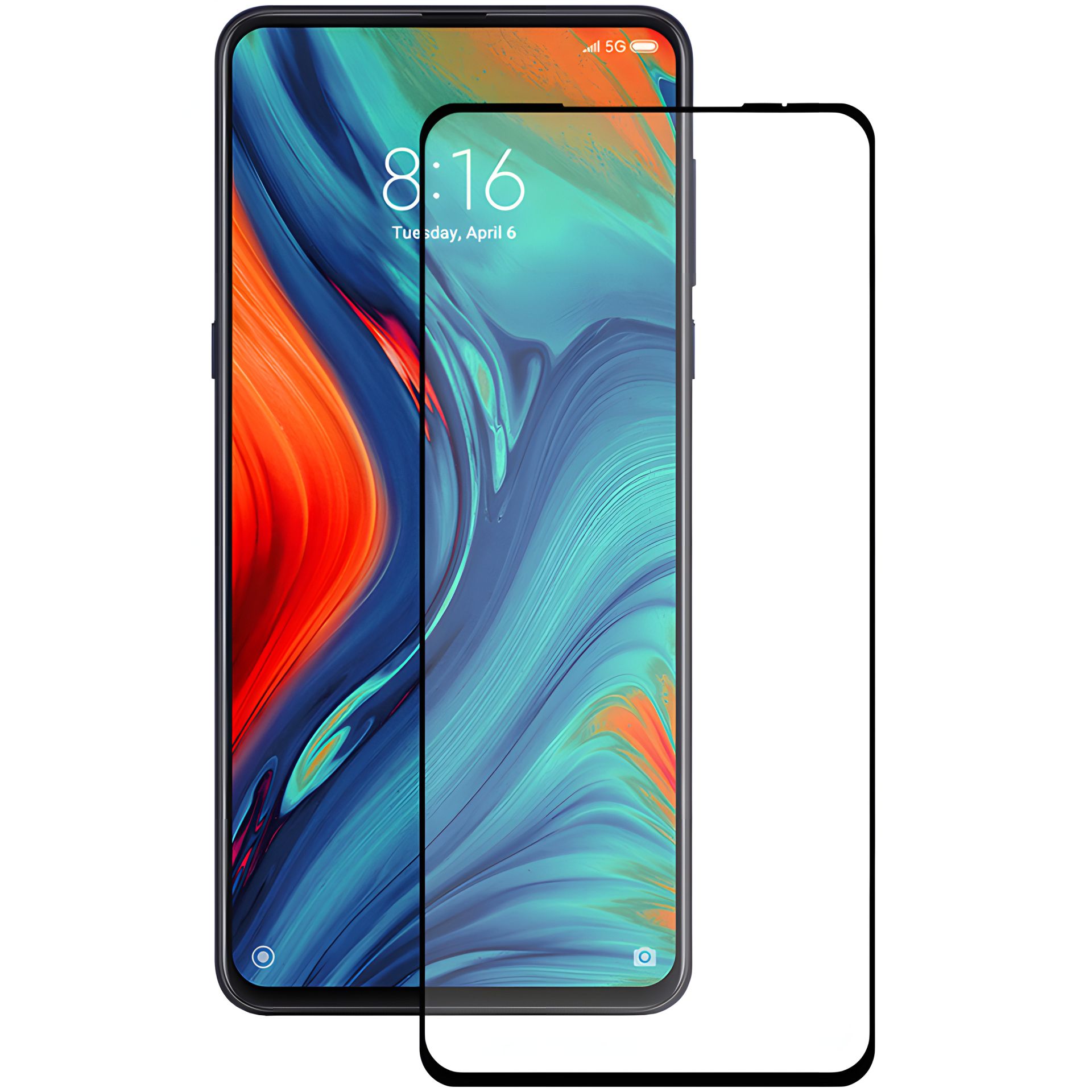 Захисне скло Full screen PowerPlant для Xiaomi Mi Mix 3, Black Захисне скло Full screen PowerPlant для Xiaomi Mi Mix 3, Black