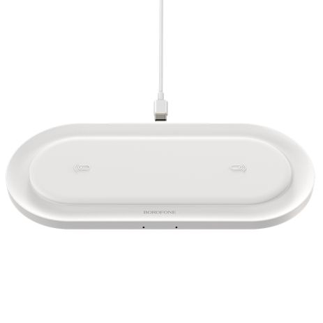 Беспроводное ЗУ Borofone BQ7 2 устройства по 10W White Беспроводное ЗУ Borofone BQ7 2 устройства по 10W White