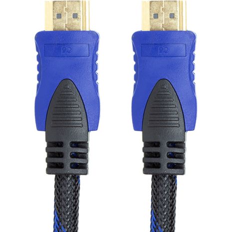 Відео кабель PowerPlant HDMI - HDMI, 5м, позолочені конектори, 1.3V, Nylon, Double ferrites