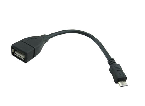 Кабель PowerPlant OTG USB 2.0 AF - Micro, 0.1м