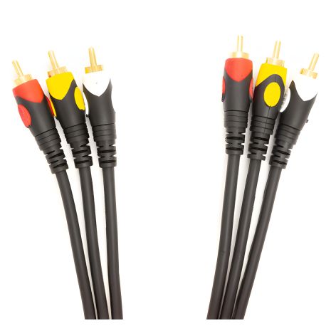 Кабель PowerPlant 3xRCA до 3xRCA, 1.5 м (G-DV-1.5)