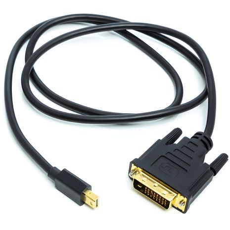 Кабель PowerPlant mini DisplayPort (M) - DVI (M), довжина 1 м