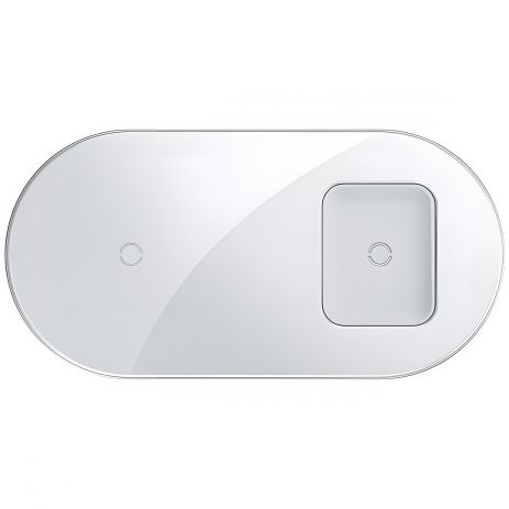 Бездротове ЗУ Baseus Simple 2in1 (WXJK-02) White (Phone + Pods) Бездротове ЗУ Baseus Simple 2in1 (WXJK-02) White (Phone + Pods)