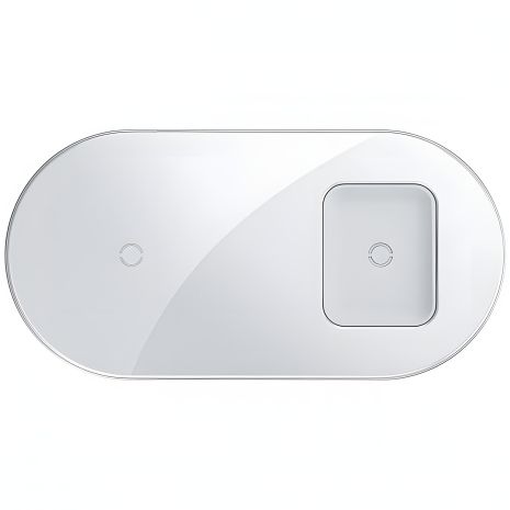Бездротове ЗУ Baseus Simple 2in1 (WXJK-02) White (Phone + Pods)