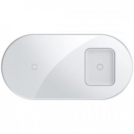 Беспроводное ЗУ Baseus Simple 2in1 (WXJK-02) White (Phone + Pods)