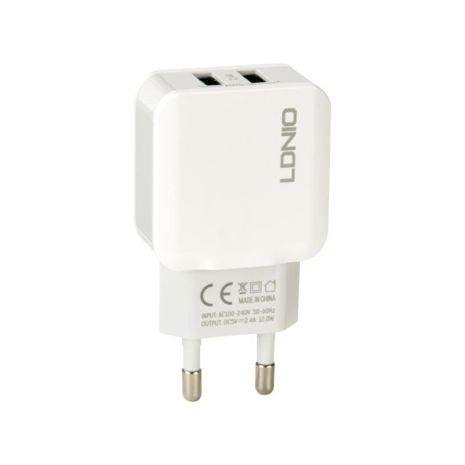 Зарядное устройство LDNIO (2.4A) 2USB White (DL-A2202)