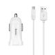 Автомобильное ЗУ Hoco Z2 White + USB - MicroUSB (1.5A)