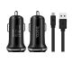 Автомобильное ЗУ Hoco Z1 2USB Black + USB Cable MicroUSB (2.1A)