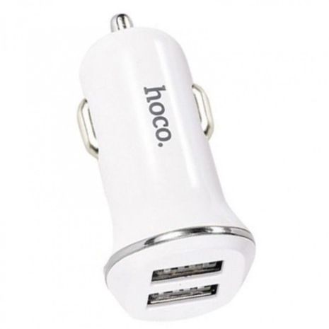 Автомобільне ЗУ Hoco Z1 2USB White (2.1A)