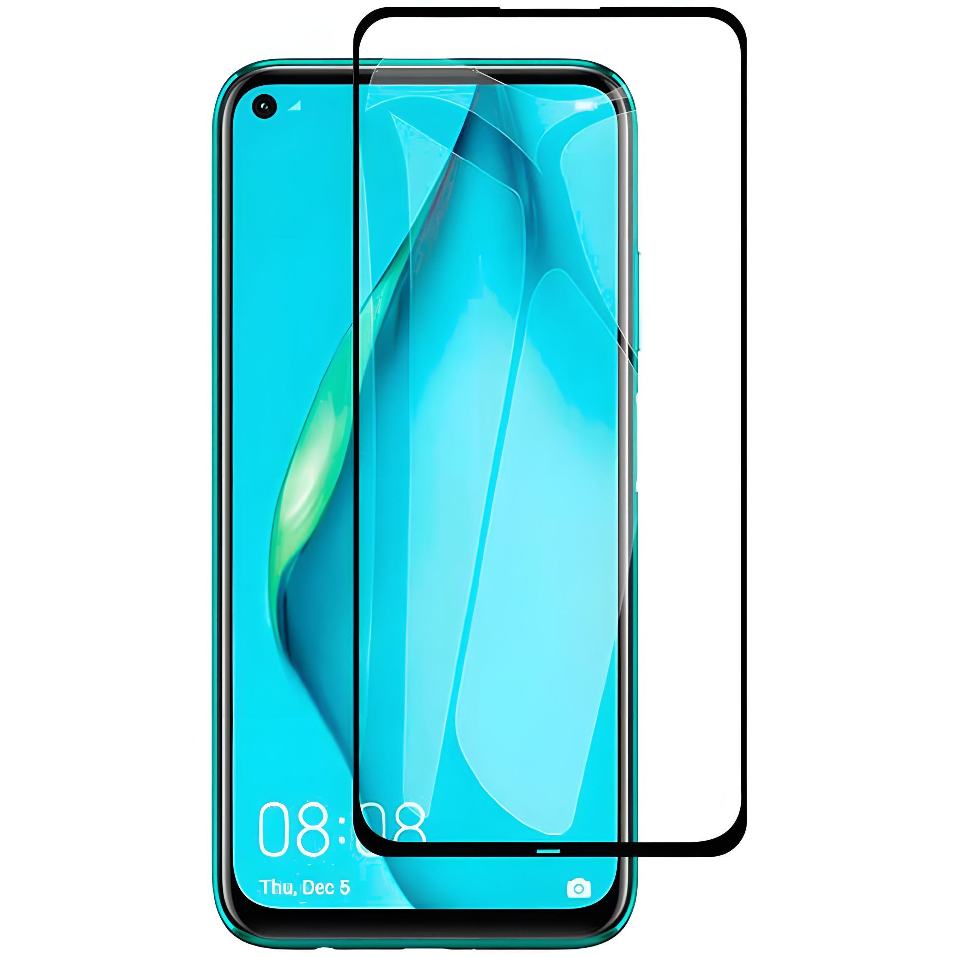 Защитное стекло Full screen PowerPlant для Huawei P40 Lite, Black Защитное стекло Full screen PowerPlant для Huawei P40 Lite, Black