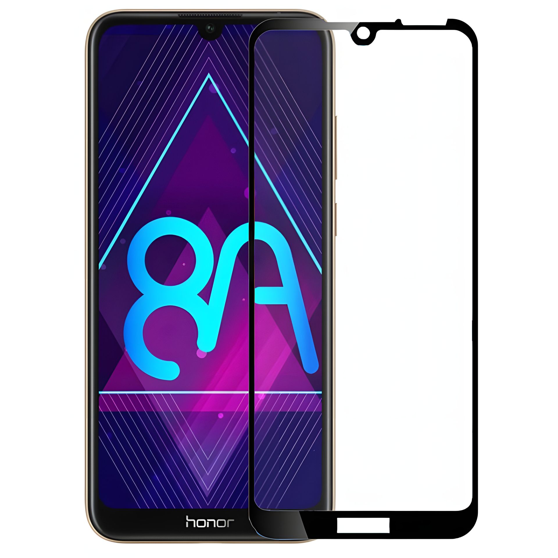 Захисне скло Full screen для Honor 8A / Honor 8A Pro, Black, PowerPlant Захисне скло Full screen для Honor 8A / Honor 8A Pro, Black, PowerPlant
