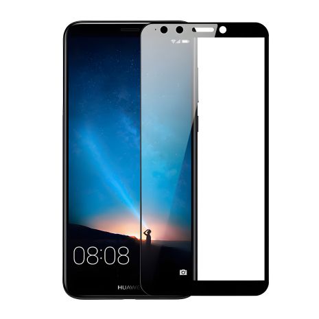 Полное защитное стекло PowerPlant для Huawei Y9 2018 (Черное)