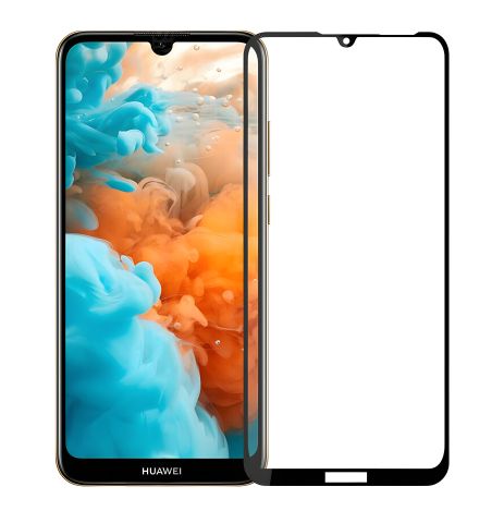 Захисне скло Full Screen PowerPlant для Huawei Y6 (2019), чорне Захисне скло Full Screen PowerPlant для Huawei Y6 (2019), чорне