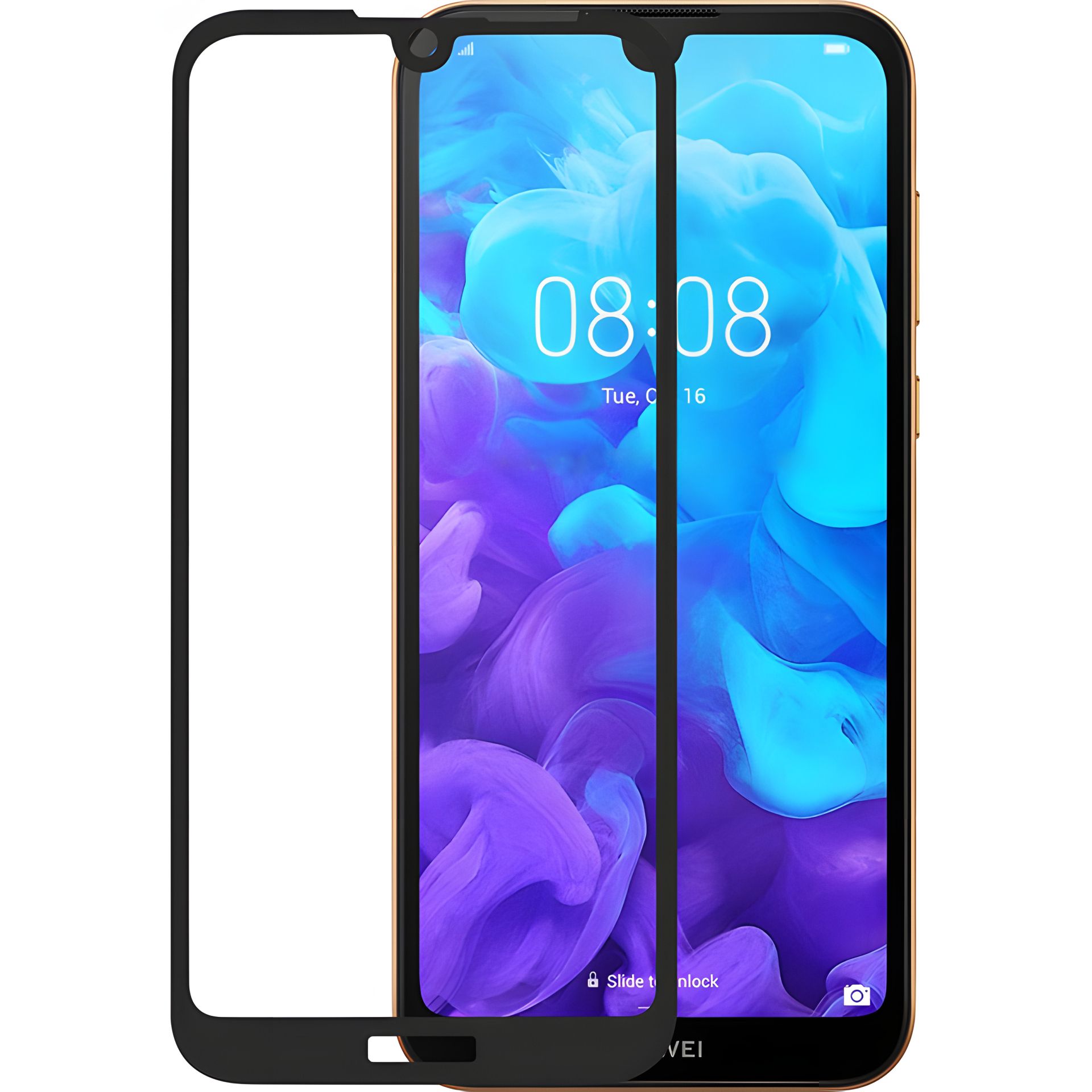 Защитное стекло Full screen PowerPlant для Huawei Y5 (2019), Black Защитное стекло Full screen PowerPlant для Huawei Y5 (2019), Black
