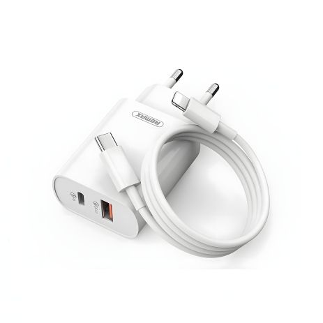 Зарядний пристрій Remax RP-U37 QC + PD 18W Lightning to Type-C White Зарядний пристрій Remax RP-U37 QC + PD 18W Lightning to Type-C White