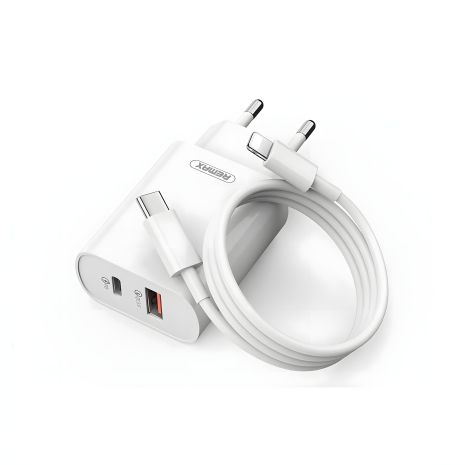 Зарядний пристрій Remax RP-U37 QC + PD 18W Lightning to Type-C White