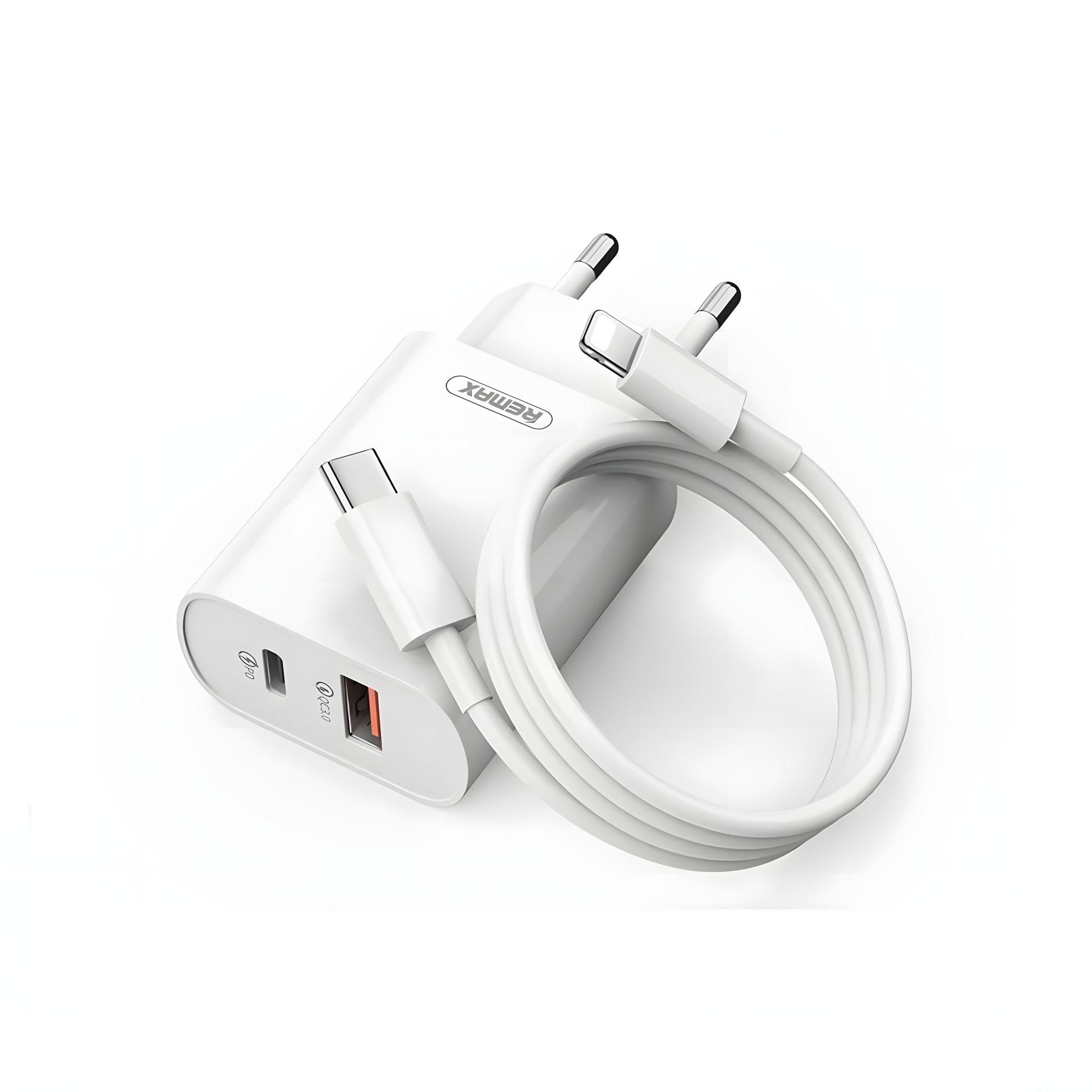 Зарядное устройство Remax RP-U37 QC + PD 18W Lightning to Type-C White Зарядное устройство Remax RP-U37 QC + PD 18W Lightning to Type-C White