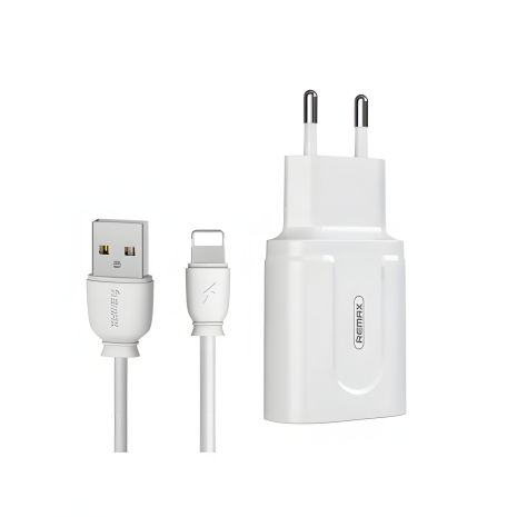 Зарядний пристрій Remax RP-U22 2USB 2.4A Lightning White