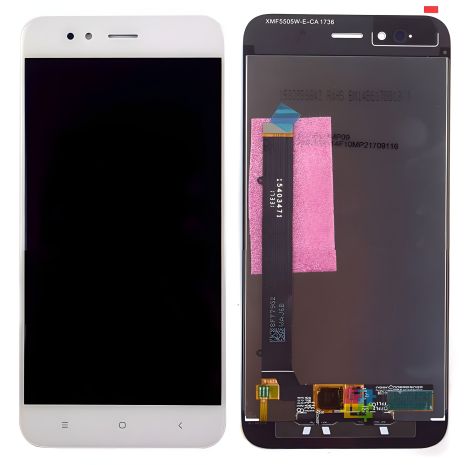 Дисплей (LCD) Xiaomi Mi A1/Mi5X із сенсором білий