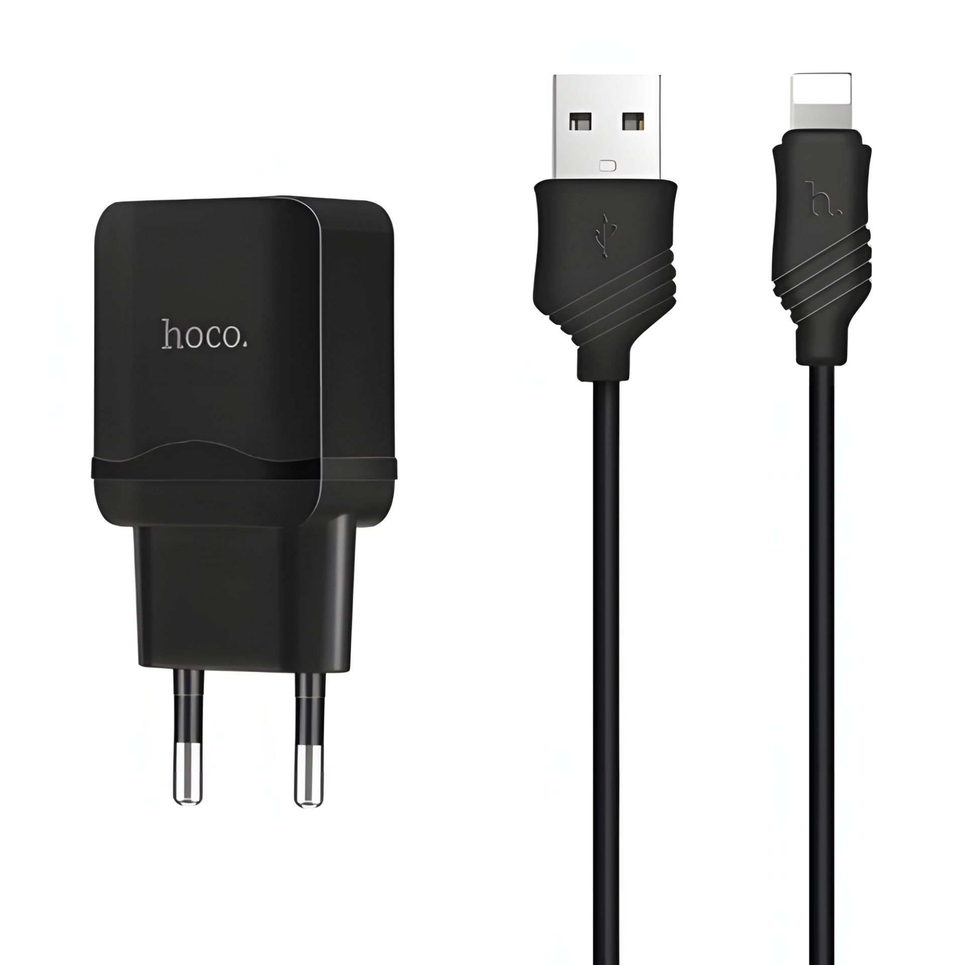 Зарядний пристрій Hoco C22A superior little (1USB/2.4A) + Lightning Cable iPhone Black Зарядний пристрій Hoco C22A superior little (1USB/2.4A) + Lightning Cable iPhone Black