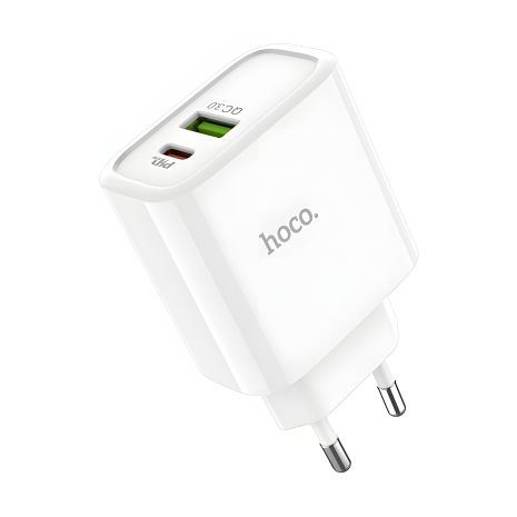 Зарядное устройство Hoco C57A Speed charger (Power Delivery, QC3.0, 1USB, 3.1A) White